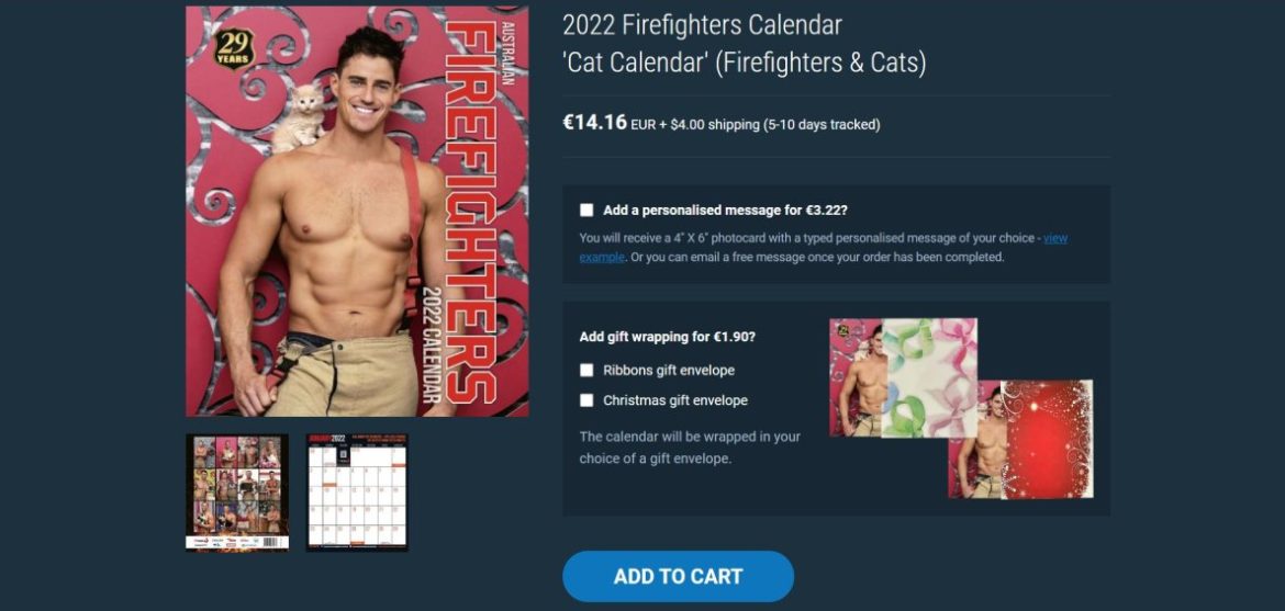 Australian Firefighters Cat Calender 2022