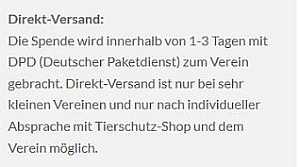 Tierschutz-Shop: Versand an Vereine