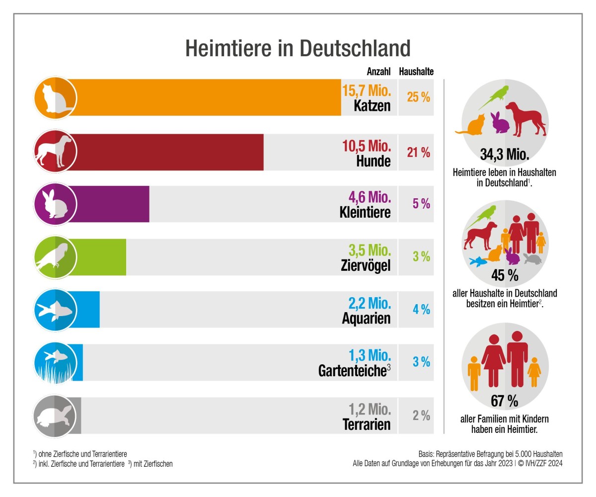 Infografik Heimtiere in Deutschland 2023
